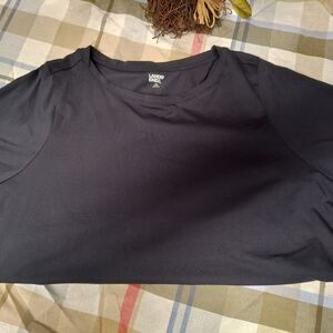 Lands' End Black T-Shirt Women's